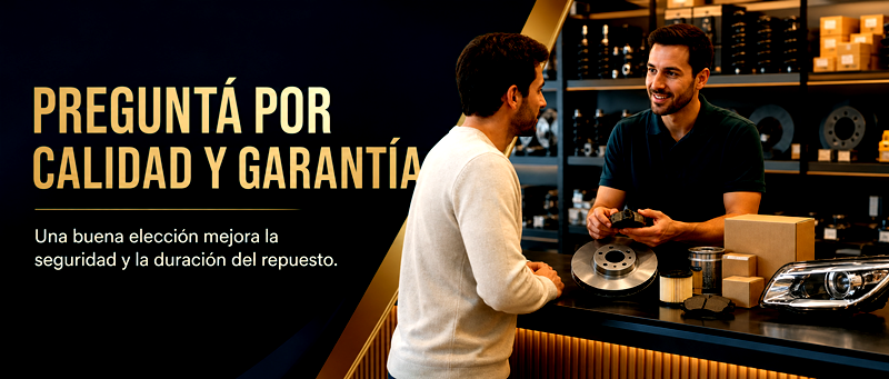 Consejo sobre calidad y garantía del repuesto